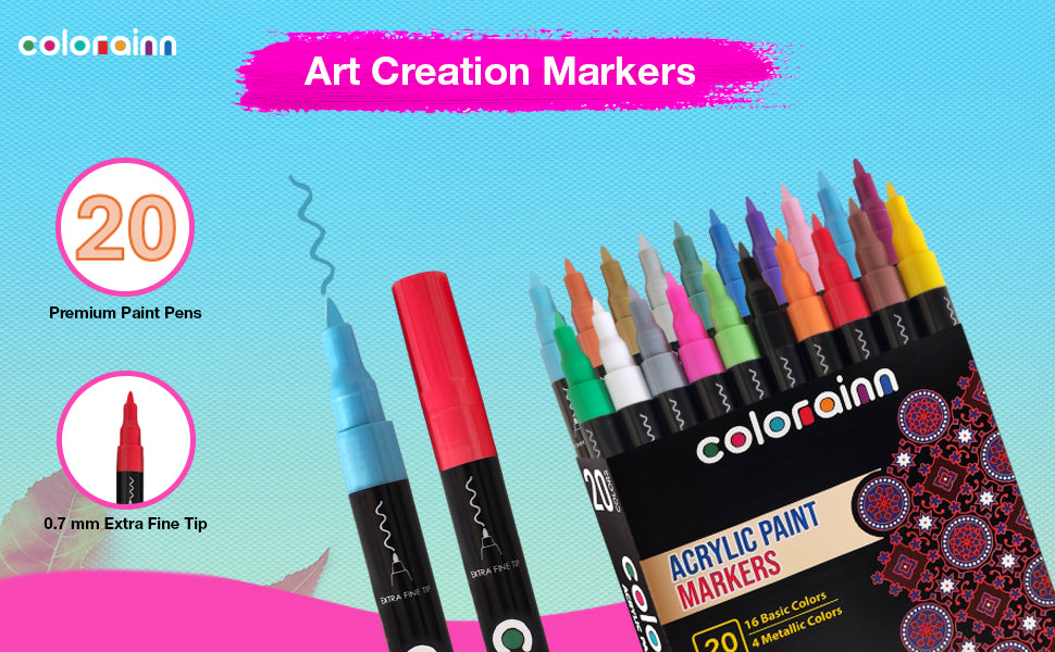 Acrylic Marker Fine Tipped Paint Pens Acrylic Paint Brush Markers